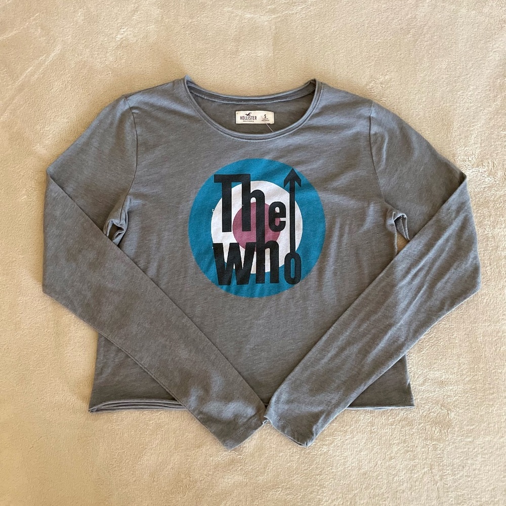 Hollister “The Who” Cropped Graphic Lightweight Top - Size S - Picture 7 of 11